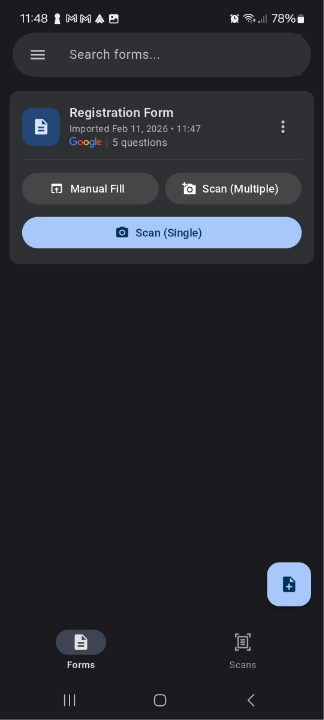 Scan options