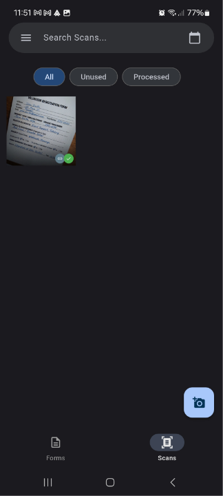 Offline scanning